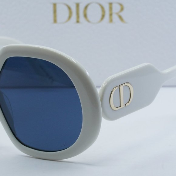 FINAL PRICE NEW DIOR DIORBOBBY R1U 95B0 IVORY BLUE SUNGLASSES - Picture 6 of 13